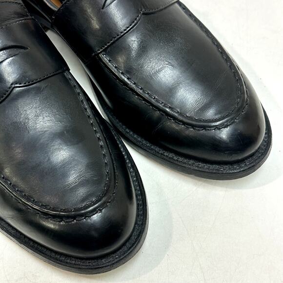 GOOD Grant Stone x J. Crew Ludlow Penny Loafer Bench Made Black Leather 8.5 D - Picture 7 of 13